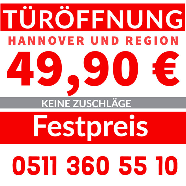 Schluesseldienst 'Banner Türöffnung Preise.Hannover